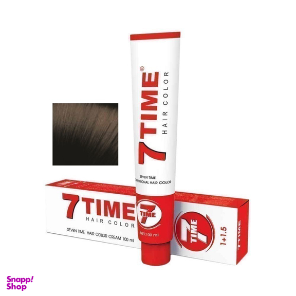 رنگ مو سون تایم (7Time) شماره C.4 رنگ قهوه ای خاکستری طبیعی حجم 100 میلی‌لیتر
