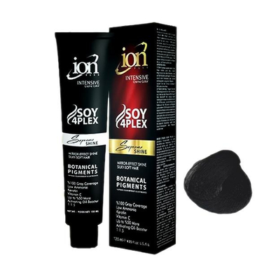 رنگ مو آیون (Ion) شماره 1.1 رنگ مشکی پرکلاغی حجم 120 میلی‌لیتر