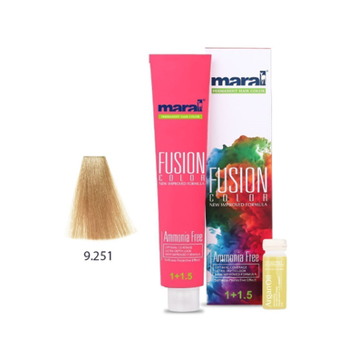 رنگ مو فاقد آمونیاک مارال (Maral) مدل Fusion شماره 9.251 رنگ پوست پیازی حجم 100 میلی‌لیتر