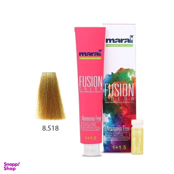 رنگ مو فاقد آمونیاک مارال (Maral) مدل Fusion شماره 8.518 رنگ کنجدی حجم 100 میلیلیتر