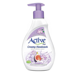 مایع دستشویی کرمی اکتیو (Active) مدل بنفش حجم 350 میلی‌ لیتر