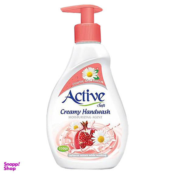 مایع دستشویی کرمی اکتیو (Active) مدل صورتی مقدار 350 گرم
