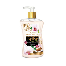 مایع دستشویی اکتیو (Active) مدل صدفی با رایحه گل و دارچین وزن 450 گرم