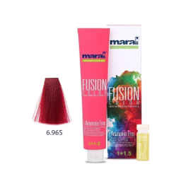 رنگ مو فاقد آمونیاک مارال (Maral) مدل Fusion شماره 6.965 رنگ تمشکی حجم 100 میلی‌لیتر