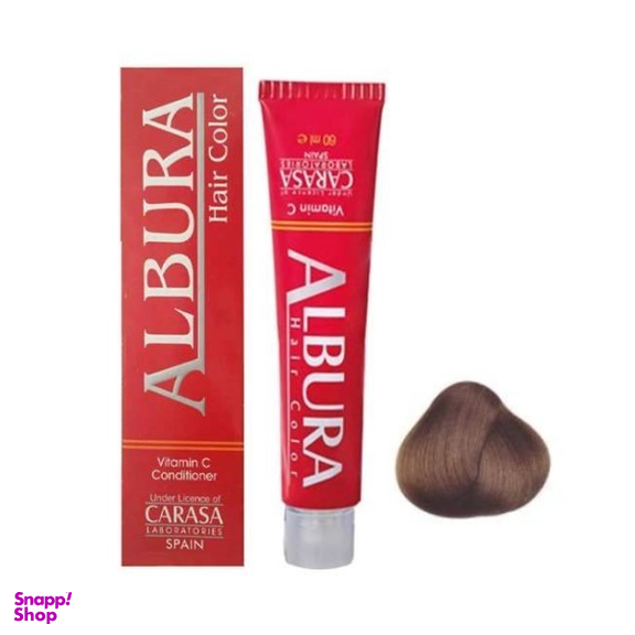 رنگ مو آلبورا (Albura) مدل Carasa شماره 6.45 رنگ بلوند تنباکویی تیره حجم 100 میلی‌ لیتر