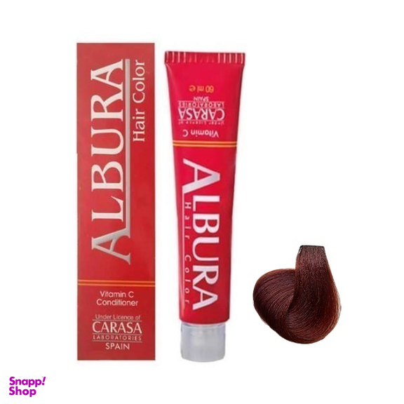 رنگ مو آلبورا (Albura) مدل Carasa شماره 4.65 رنگ شرابی مخملی متوسط حجم 100 میلی‌ لیتر
