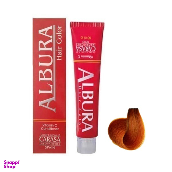 رنگ مو آلبورا (Albura) مدل Carasa شماره 5.4 رنگ شاه بلوطی روشن حجم 100 میلی‌ لیتر