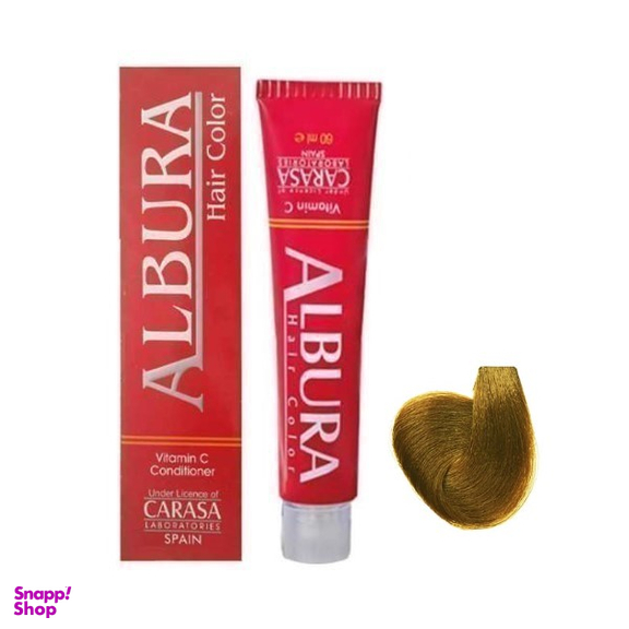 رنگ مو آلبورا (Albura) مدل Carasa شماره NF7-8.00 رنگ بلوند روشن اکسترا حجم 100 میلی‌ لیتر
