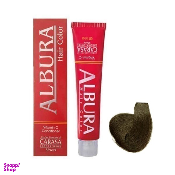 رنگ مو آلبورا (Albura) مدل Carasa شماره NF2-3.00 رنگ قهوه ای تیره اکسترا حجم 100 میلی‌ لیتر