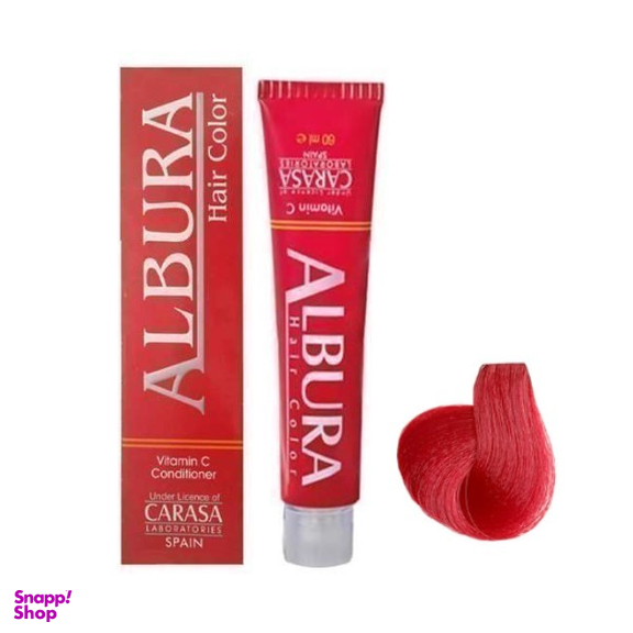 رنگ مو آلبورا (Albura) مدل Carasa شماره 7.88 رنگ قرمز آتشین حجم 100 میلی‌ لیتر