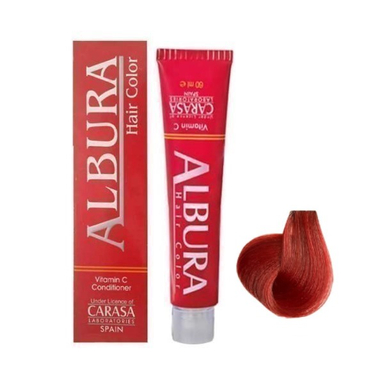 رنگ مو آلبورا (Albura) مدل Carasa شماره 6.66 رنگ قرمز یاقوتی حجم 100 میلی‌ لیتر