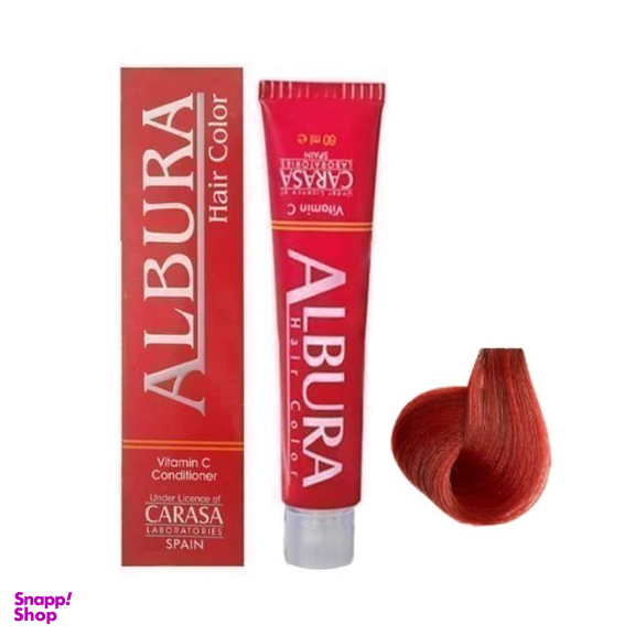 رنگ مو آلبورا (Albura) مدل Carasa شماره 6.66 رنگ قرمز یاقوتی حجم 100 میلی‌ لیتر