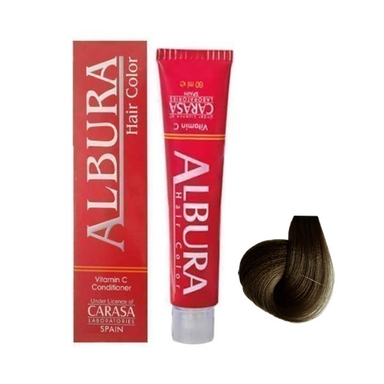 رنگ مو آلبورا (Albura) مدل Carasa شماره A4-5.11 رنگ قهوه‌ای خاکستری روشن حجم 100 میلی‌ لیتر