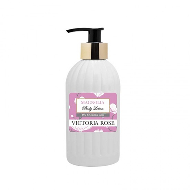 لوسیون بدن ویکتوریا رز (Victoria Rose) مدل Magnolia مناسب پوست خشک و حساس حجم 250 میلی لیتر