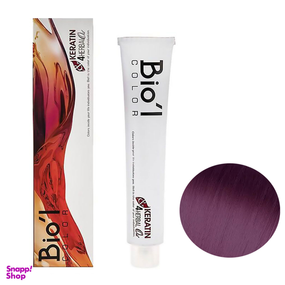 رنگ مو بیول (Biol) سری Professional شماره 7.22 رنگ بادمجانی متوسط حجم 100 میلی‌ لیتر