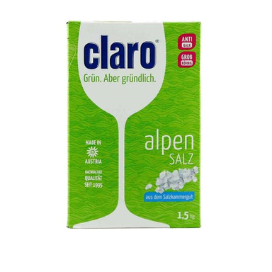 نمک ظرفشویی کلارو (Claro) مدل Alpen Salz وزن 1.5 کیلوگرم