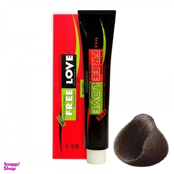 رنگ مو فری لاو (Free Love) شماره M5.6.3 رنگ بلوند زیتونی تیره حجم 100 میلیلیتر