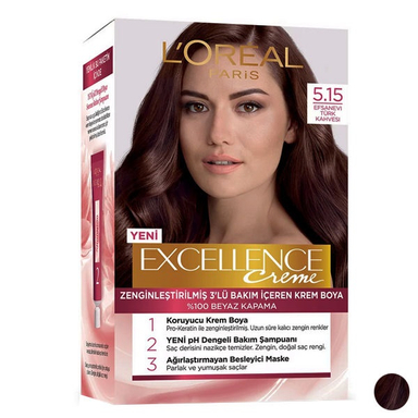 کیت رنگ مو لورآل (Loreal) مدل Excellence شماره 5.15 رنگ شرابی حجم 48 میلیلیتر
