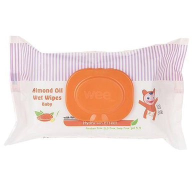 دستمال مرطوب وی کر (Wee care) مدل Almond Oil بسته 72 عددی
