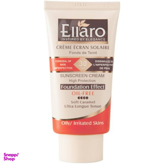 ضدآفتاب فاقد چربی الارو (Ellaro) با SPF50 رنگ بژ طبیعی حجم 40 میلی لیتر