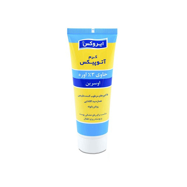 کرم ایروکس (Irox) مدل آتوپیکس حاوی 3% اوره اوسرین مناسب برای رفع خشکی پوست و پوسته ریزی اطفال حجم 75 گرم