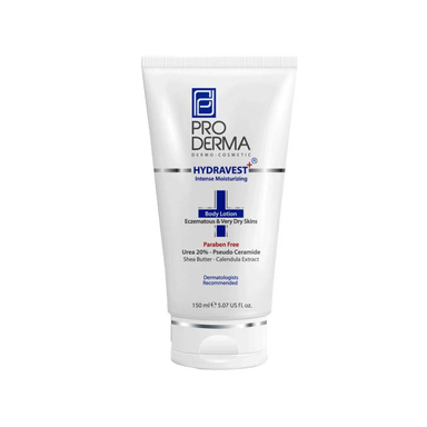لوسیون بدن پرودرما (Pro Derma) حاوی 20٪ اوره مدل Hydravest حجم 150 میلی لیتر