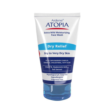 لوسیون شوینده و مرطوب کننده بسیار ملایم صورت آردن (Ardene) سری Atopia مدل Dry Relief مناسب پوست خشک حجم 150 میلی لیتر