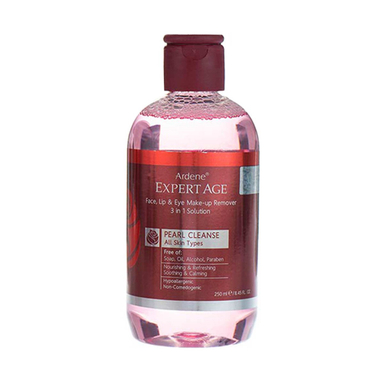 مایع پاک کننده آرایش اطراف چشم و صورت آردن (Ardene) سری Expert Age مدل Pearl Cleanse مناسب انواع پوست حجم 250 میلی‌ لیتر