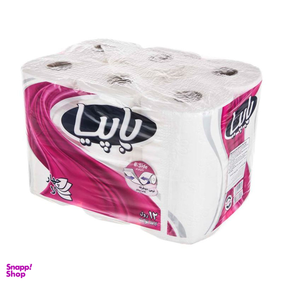 دستمال توالت پاپیا (Papia) بسته 12 عددی