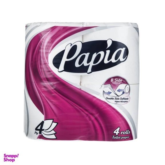 دستمال توالت پاپیا (Papia) مدل B Side بسته 4 عددی