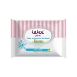 دستمال مرطوب پاک کننده آرایش وی کر (Wee Care) مدل ضد پیری بسته 20 عددی