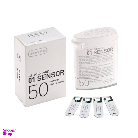 نوار تست قند خون آرکری مدل Glucocard-01 Sensor بسته 50 عددی رنگ سفید