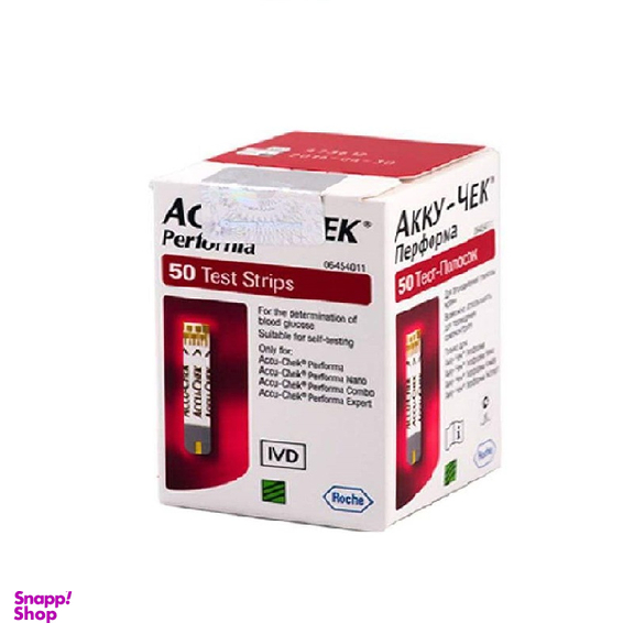 نوار تست قند خون آکیو چک (Accu-Chek) مدل پرفورما رنگ قرمز