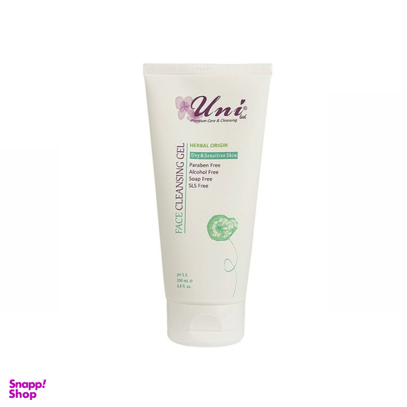 ژل پاک کننده صورت یونی لد (Uni Led) مدل Dry And Sensitive Skin حجم 200 میلی لیتر