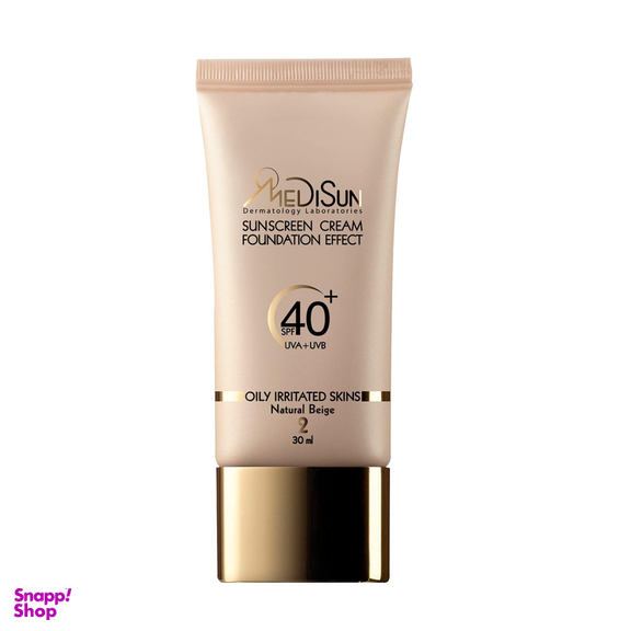 کرم پودر مدیسان (Medisun) سری Oily Skin مدل Foundation Effect حجم 30 میلی‌لیتر