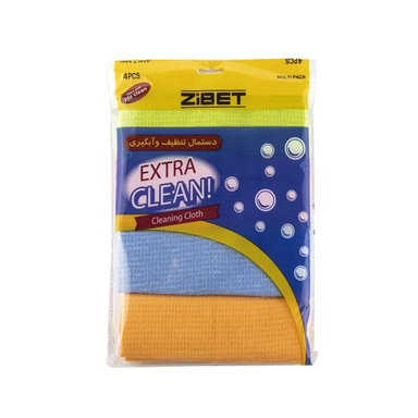 دستمال تنظیف وآبگیری زیبت (Zibet) سایز 35*50 بسته 4 عددی
