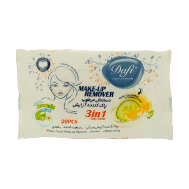 دستمال مرطوب پاک کننده آرایش دافی (Dafi) مدل 3in1