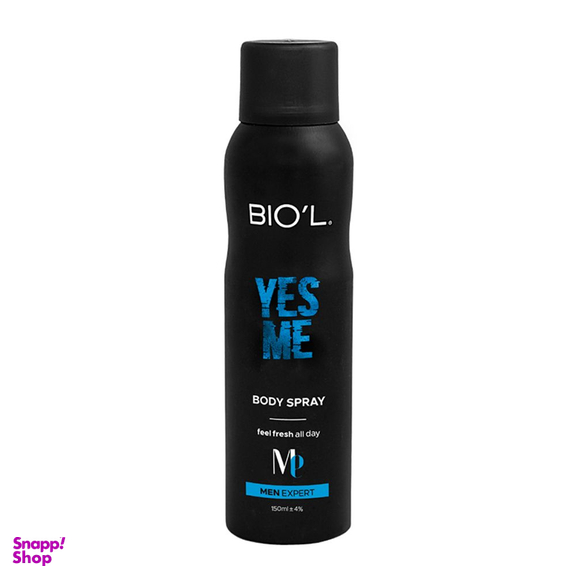 اسپری خوشبو کننده بدن مردانه بیول (Biol) مدل YES ME حجم 150 میلی‌‌ لیتر