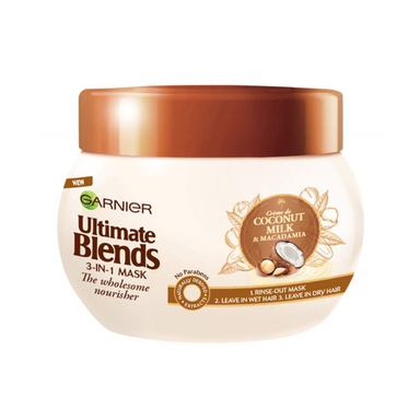 ماسک مو گارنیه (Garnier) سری Ultimate Blends مدل Coconut Milk & Makadamia حجم 300 میلی لیتر