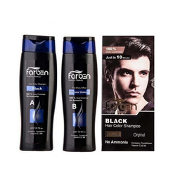 کیت شامپو رنگ فاربن (Farben) مدل Black حجم 500 میلی‌لیتر بسته دو عددی