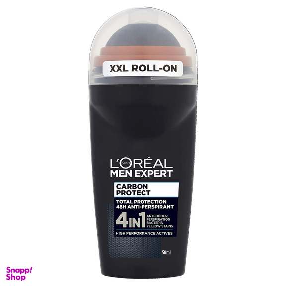 رول ضد تعریق مردانه لورآل (Loreal) سری Men Expert مدل Carbon Protect 4in1 حجم 50 میلی لیتر