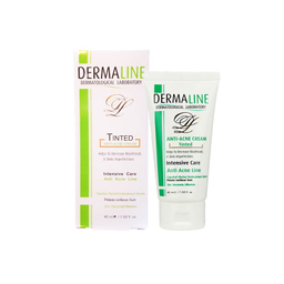 کرم ضد آکنه رنگی پوست چرب درمالاین(dermaline) حجم 45 میلی لیتر