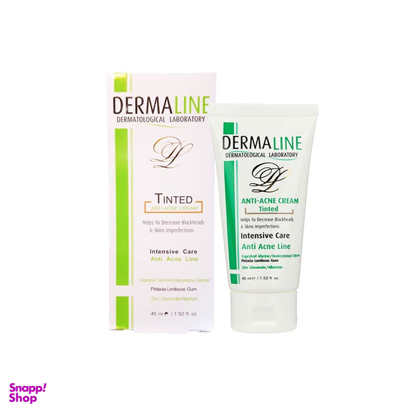 کرم ضد آکنه رنگی پوست چرب درمالاین(dermaline) حجم 45 میلی لیتر