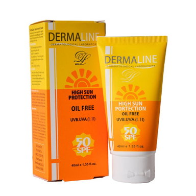کرم ضد آفتاب بدون چربی پوست چرب درمالاین (Dermaline) حجم 40 میلی لیتر