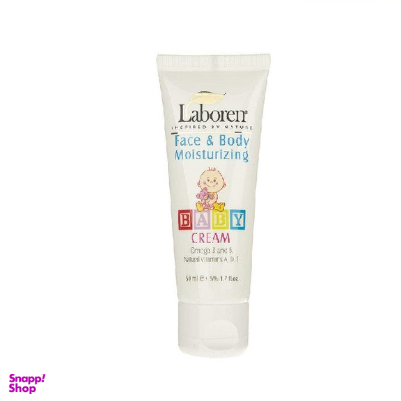 کرم مرطوب کننده صورت و بدن کودک لابورن (Laboren) مدل Baby حجم 50 میلی لیتر