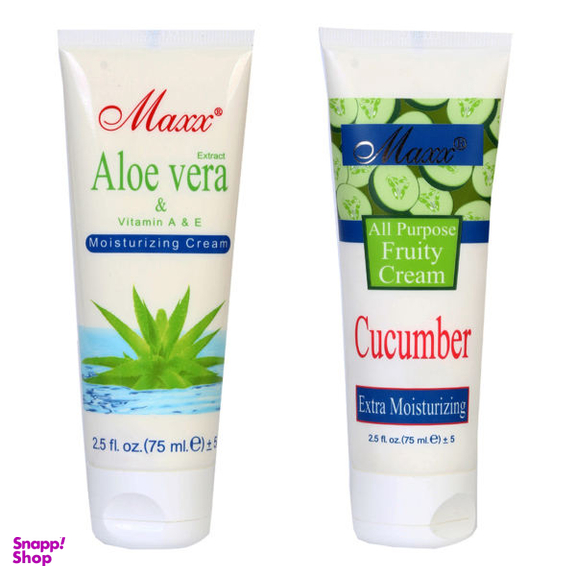 پک کرم مرطوب کننده مینو (Minoo) سری Maxx مدل خیار حجم 75میلی لیتر + مدل آلوورا حجم 75 میلی لیتر