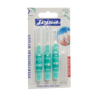 مسواک بین دندانی تریزا (Trisa) مدل Finest سایز 2 بسته 3 عددی رنگ سبز