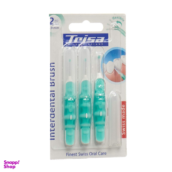 مسواک بین دندانی تریزا (Trisa) مدل Finest سایز 2 بسته 3 عددی رنگ سبز