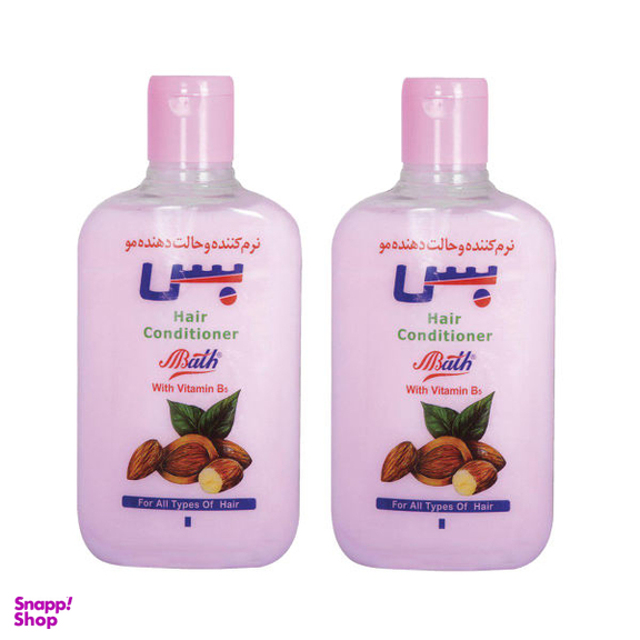 شامپو نرم کننده مو بس (Bath) مدل Almond حجم 890 میلی لیتر مجموعه 2 عددی