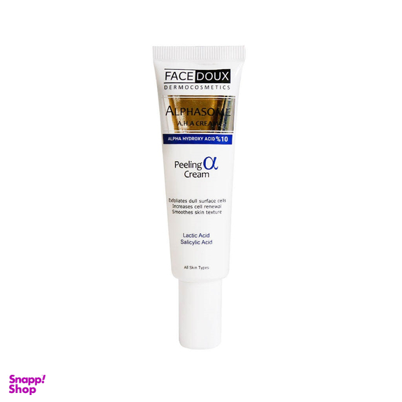 کرم لایه بردار فیس دوکس (Face Doux) مدل Alphasome %10 حجم 30 میلی‌ لیتر